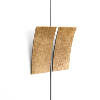 Curved Rectangular Wooden Drawer Pulls Contemporary Style